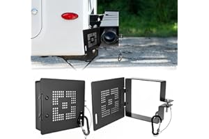 NeaLia Aluminum RV Bumper End Cap, Travel Trailer Bumper End Caps, Fits 4 inch Metal Square Camper Bumpers, Secure Sewer Hose Storage Cover Kits with Small Vent Holes, Anti-Loss, Rust-Proof, 2 Pack