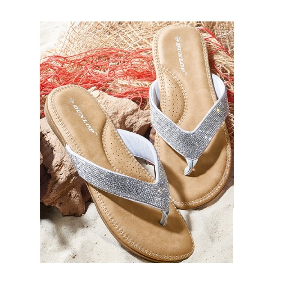 dunlop sparkly flip flops