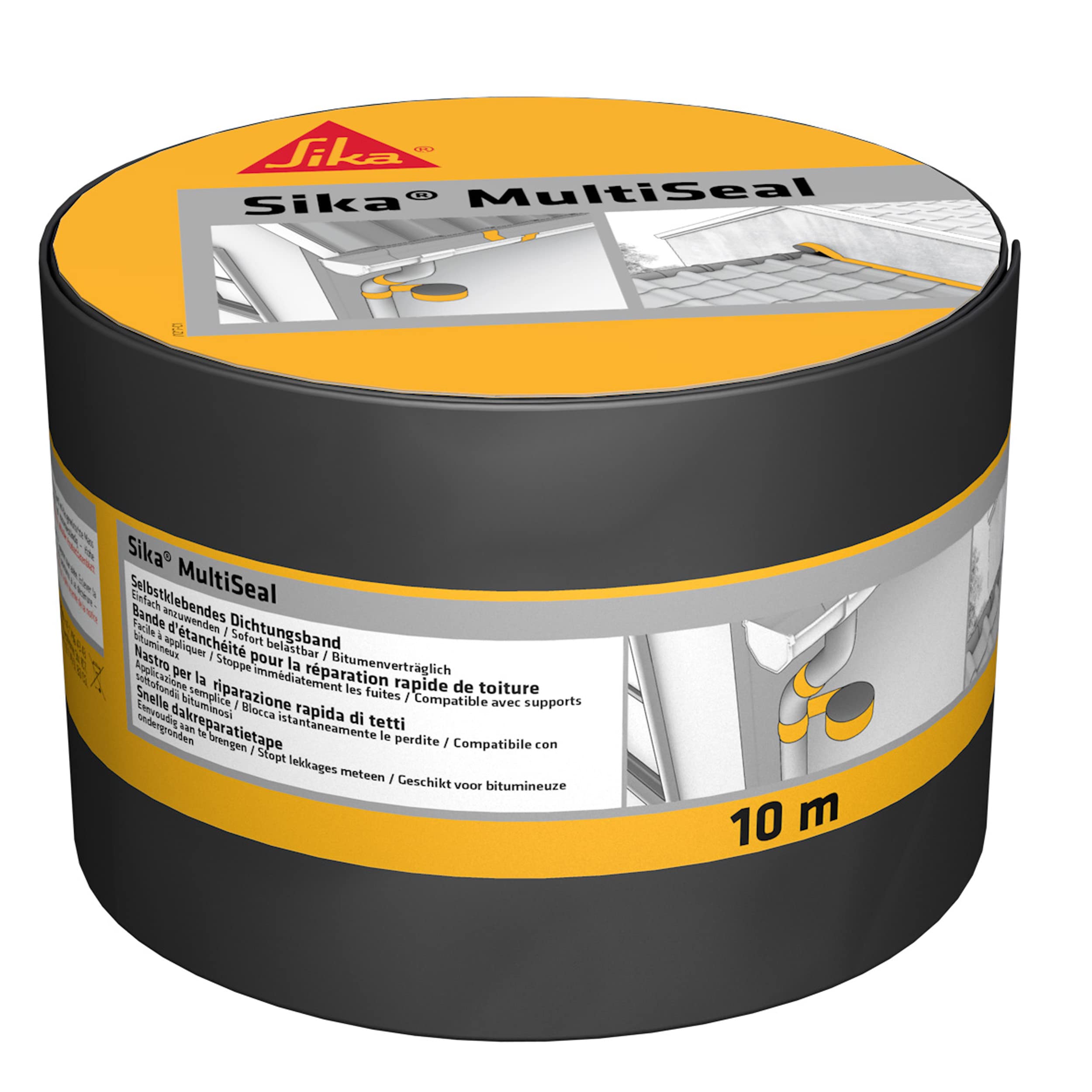 Sika - Sika Multiseal, Grey-Green - Bituminous sealing tape - Roof and roof repair - Waterproof - 100mm X 10m roll