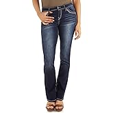 WallFlower Women's Legendary Bootcut Mid-Rise Insta Stretch Juniors Jeans (Standard and Plus), Size 0 to 24