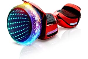 EMAXUSA, Hoverboard with 6.5" Full Light Up Wheels, Bluetooth Hover Board with Non-slip Footplates, UL2272 Safety Certified