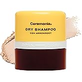 Ceremonia Dry Shampoo con Arrowroot with Brazilian Clays and Mexican Aloe Vera, Non-Aerosol Oil-Absorbing Powder with Pouf, 0.35 Oz | 10 g