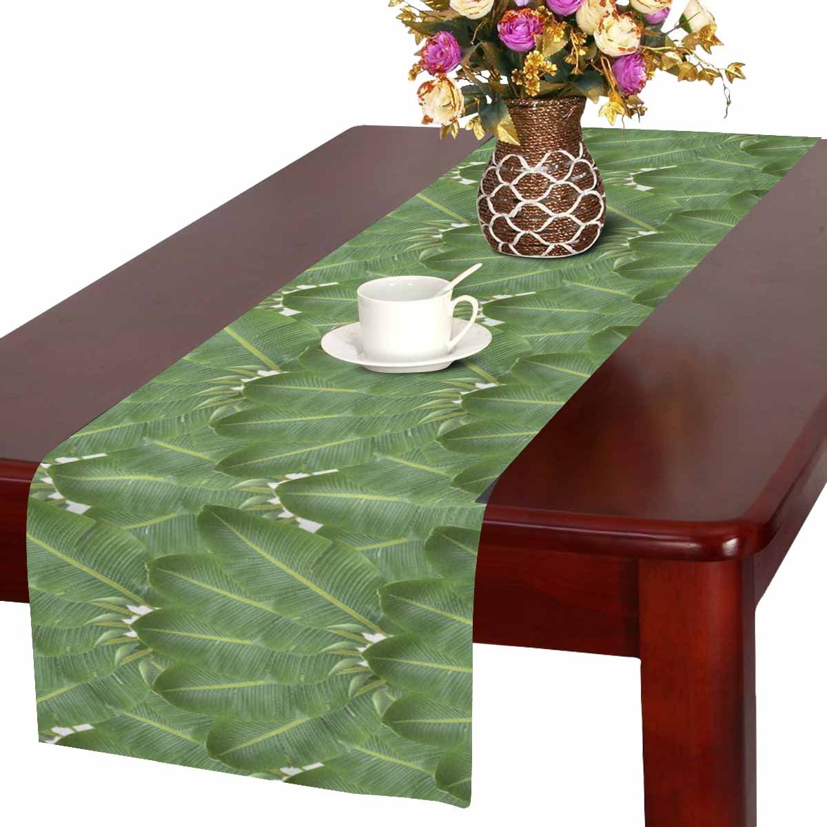 InterestPrint Tropical Banana Leaves Aloha Style Table