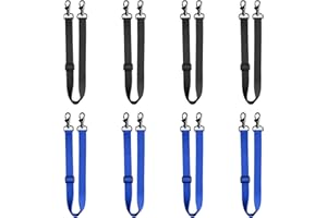 MIYABALA Horse Blanket Leg Straps, 8 Packs Elastic Horse Blanket Straps Replacement with Double Swivel Snaps, Adjustable Length 21 to 38 Inches Leg Straps for Horse Blanket