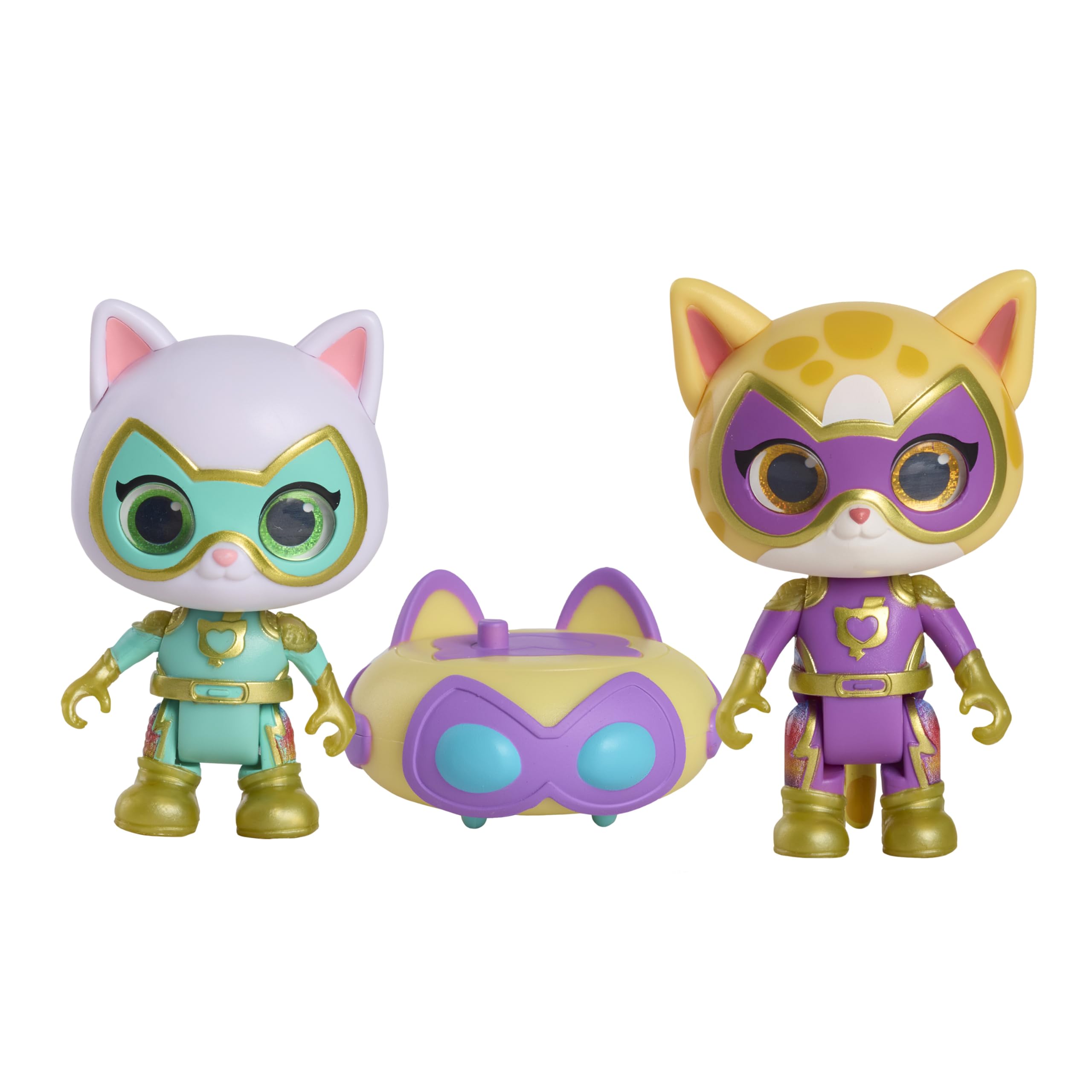 Disney Junior SuperKitties Su-Purr Charged Bitsy and Sparks Figure Set, Kids Toys for Ages 3 Up by Just Play