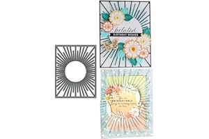 Mvchifay Cutting Dies Metal Stencils Scrapbooking Tool DIY Craft Carbon Steel Embossing Template for Paper Card Making (Sunrise Background- 14.3x11.3cm)