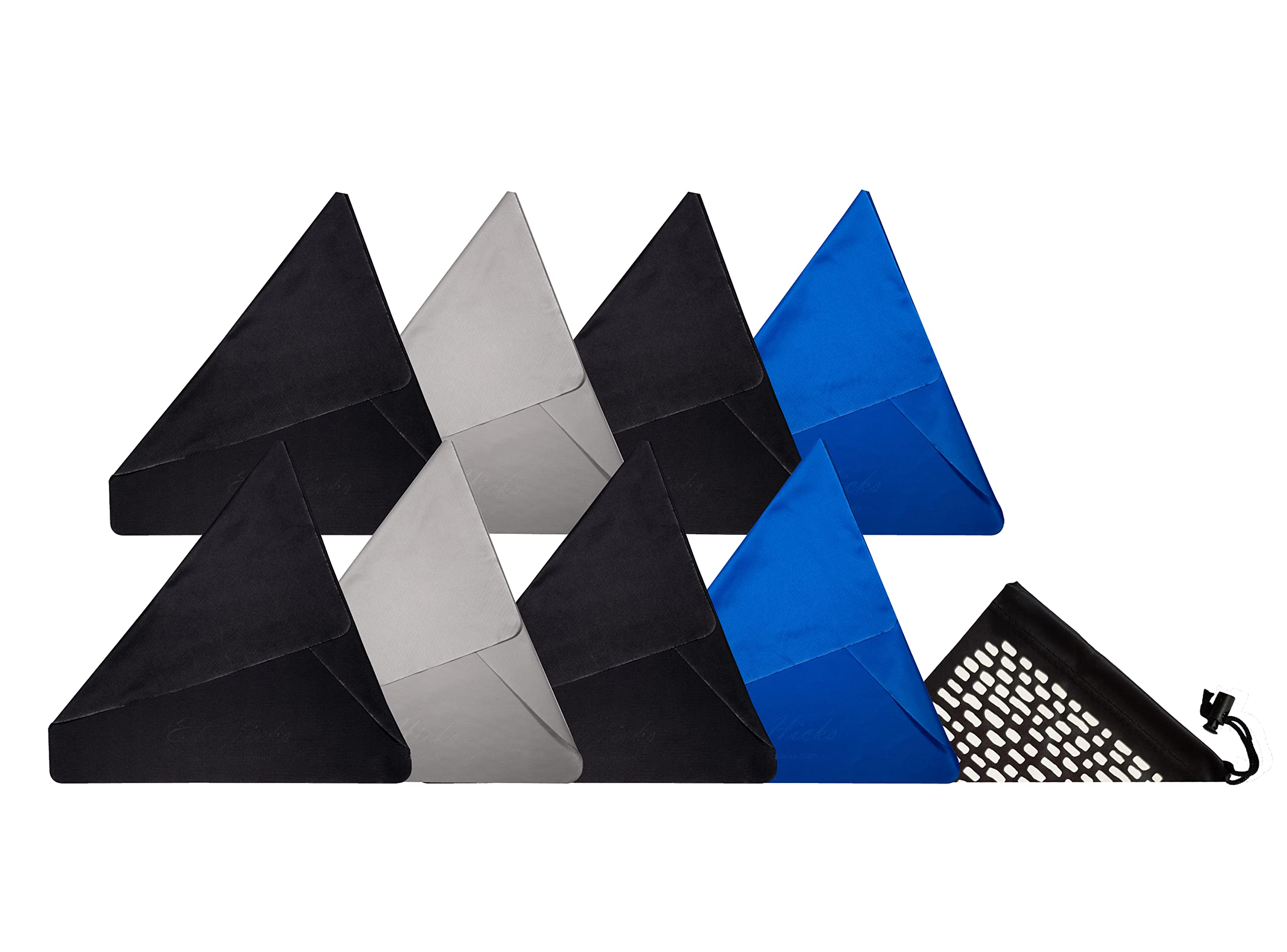 Ed Hicks 8 Premium Microfibre Glasses Cleaner Cloths for Cleaning Phone Screens, Spectacles, Lens— Compact to keep in wallet— Ultra Effective, Chemical Free Cleaning— Replaces Wipes— Washable— Pouch