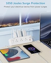 Desk Clamp Power Strip with PD 20W USB C, Desktop
