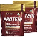 Essential Elements Plant-Based Organic Protein Powder - Creamy Chocolate Flavor - Vegan, Sugar-Fee & Keto-Friendly - Yellow Pea & Sacha Inchi Protein Blend - 40 Servings