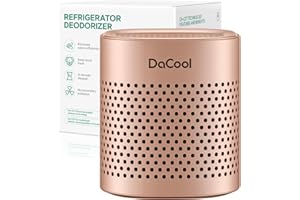 DACOOL Refrigerator Deodorizer Lasts for 10 Years Refrigerator Odor Eliminator Fridge Deodorizer Travel Size Air Purifiers, More Effective Than Baking Soda Bamboo Charcoal Air Purifying Bag, Rose Gold
