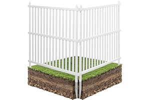 VEVOR 2 Panels Vinyl Privacy Screen, 48 x 48 in Outdoor Fence Enclosure with Galvanized Stakes, PVC Vertical Vinyl Fence Scre