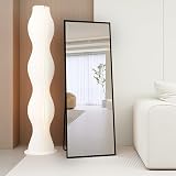 Beauty4U Full Length Mirror 140x40cm Black Aluminum Frame Free Standing view 8