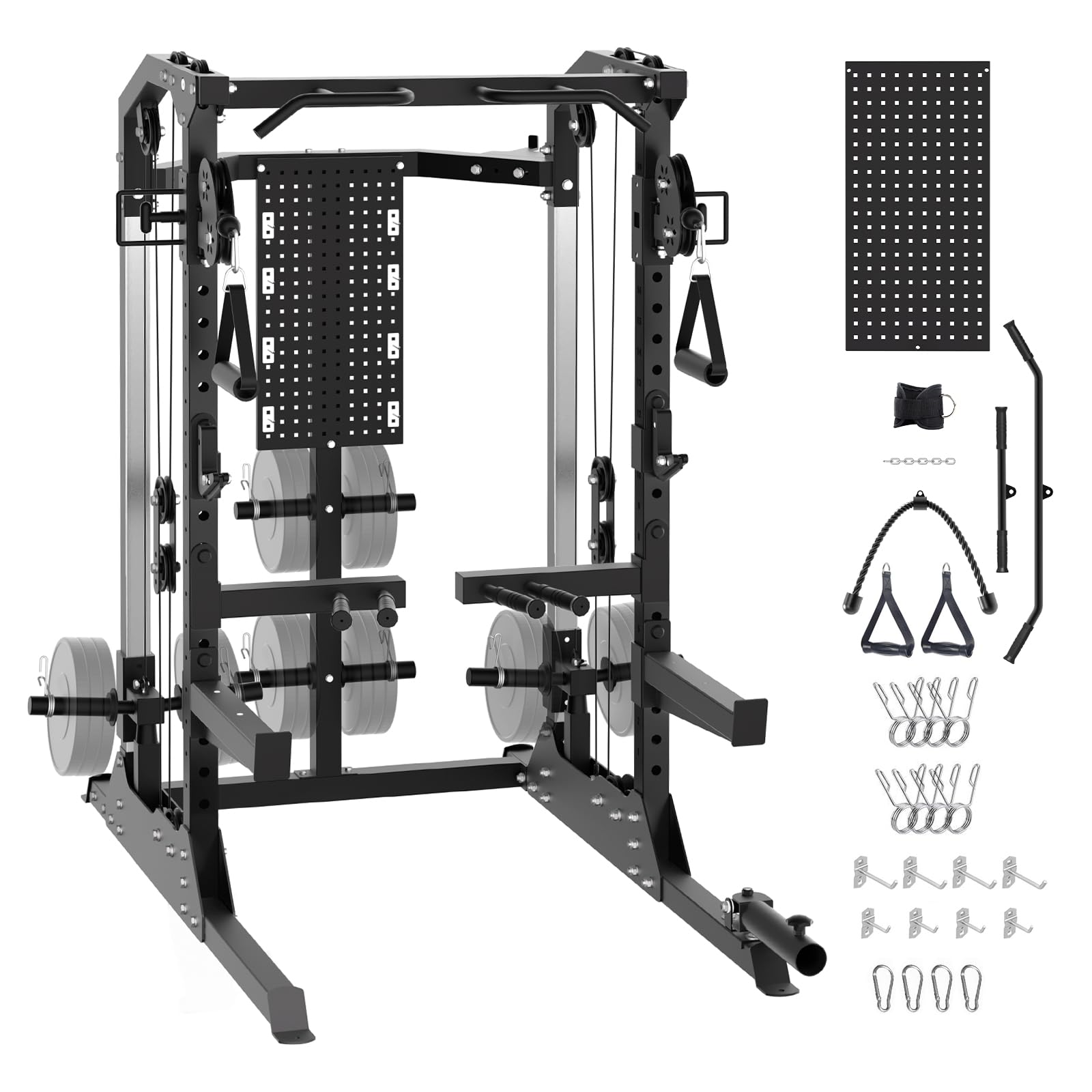 Photo 1 of ***PARTIAL SET** BOX 1OF 2*********

Power Cage, 2000LB Power Rack with Independent Dual Pulley System, Multi-Function Home Gym Workout Machine for Maximum Stability & Strength Training