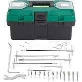 lukar 23pcs Packing Extractor, Pump Packing Puller Set, Packing Seal Puller | Stainless Steel Removable Tip, Flexible Packing Hook Extractor, Valve Packing Removal Tool with Toolbox for Industrial Repair