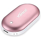 Karecel Rechargeable Hand Warmer, 5200mAh Double-Sided Instant Heating Electric Hand Warmer Power Bank, Up to 11Hrs, USB Portable Handwarmer Pocket Heater, Tech Gifts for Men Women, Winter Essentials