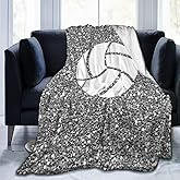Slivery Volleyball Decorative Ultra Soft Flannel Fleece All Season Light Weight Living Room/Bedroom Warm Blanket