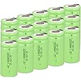 Odstore Ni-Cd Rechargeable C Battery Sub C 1.2V 2200mAh Batteries C Size 16-Pack (Green)