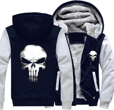 skull zipper hoodie