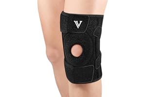 JHVW Knee Brace for Women & Men with Side Stabilizers & Patella Gel Pads for Knee Pain,Knee Compression Sleeve with Straps