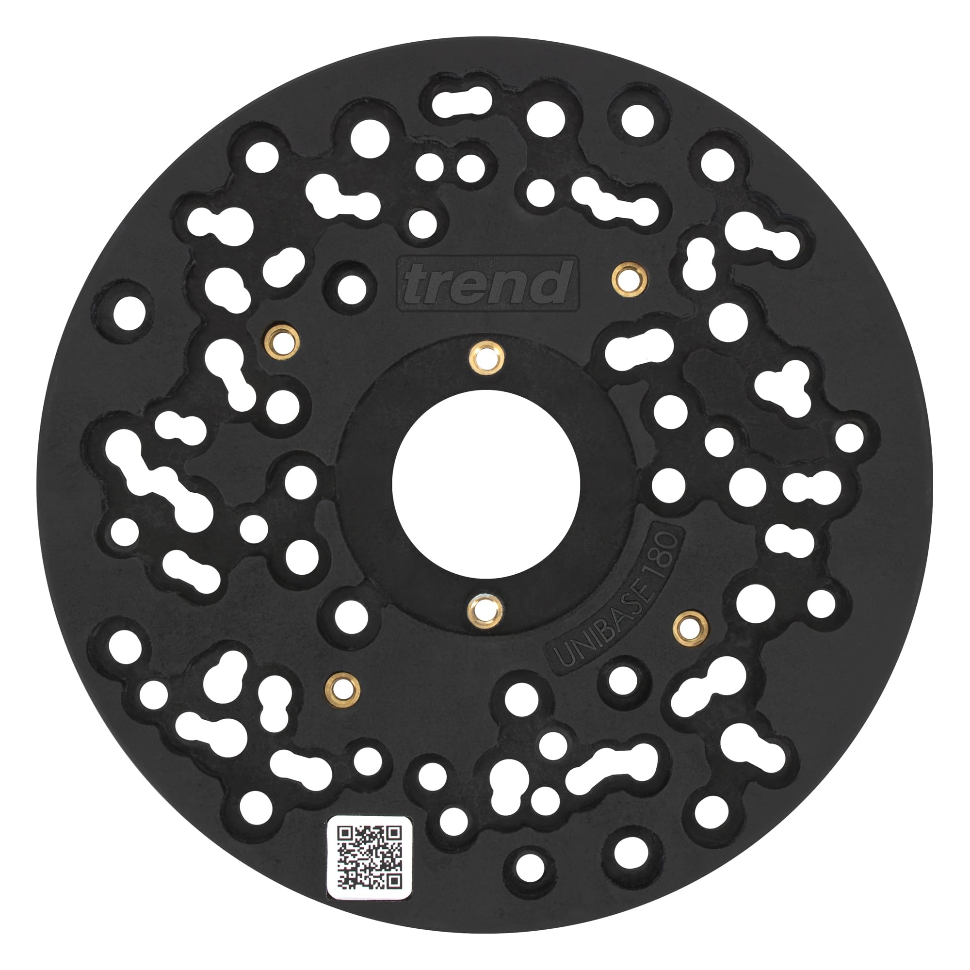 Trend Large Universal Plunge Router Sub-Base, 180mm, Enhanced Compatibility for 1/2 Inch Plunge Routers, UNIBASE/180