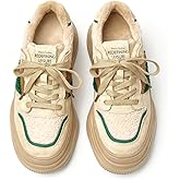 BEAU TODAY Fur Lined Winter Sneakers for Women, Womens Chunky Platform Warm Sneakers, Comfortable Suede Snow Lace-up Non-Slip Round Toe Casual Snow Walking Tennis Shoes