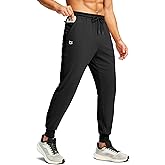 G Gradual Men's Joggers with Zipper Pockets Workout Track Pant Stretch Sweatpants for Men Athletic, Gym, Running