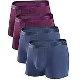 DAVID ARCHY Men's Underwear Modal Ultra Soft Trunks Second Skin Breathable with Support Pouch Boxer Briefs for Men Multipack