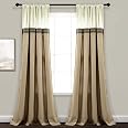 Lush Decor Terra Window Curtain Panel Pair - 84x54 Inches, Beige & Ivory, Blackout Lined Rod Pocket - View #12