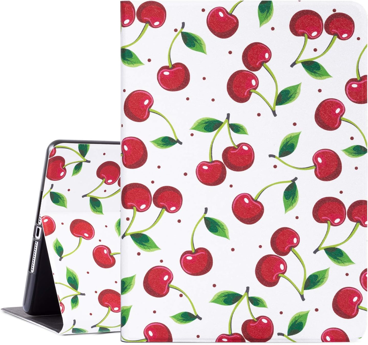 ipad 9.7 2017 2018 Case 5th/6th Generation Cover, ipad air 1/2 Case , Vimorco Leather Adjustable View Stand with Auto Wake/Sleep, Red Cherry