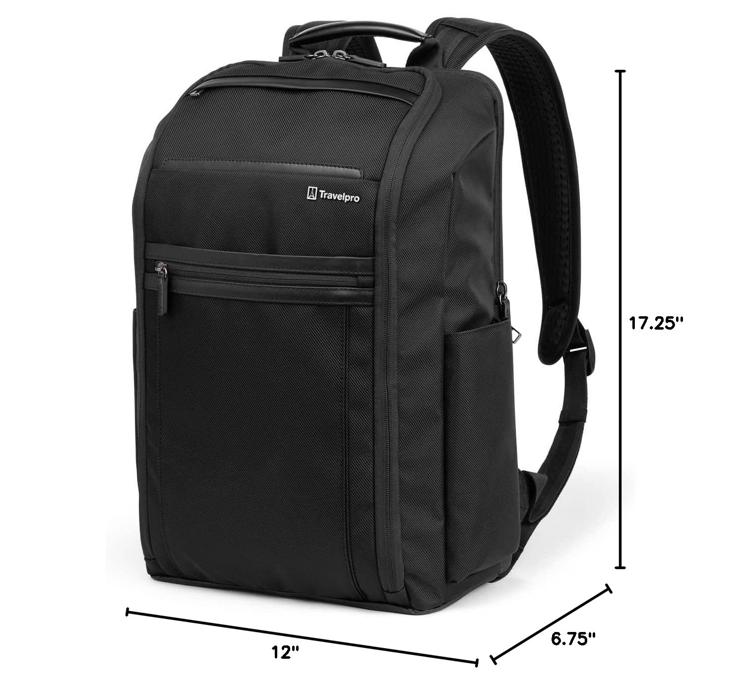Travelpro Crew Executive Choice 3 Slim Backpack fits up to 15.6 Laptops and Tablets, Men and Women, Water-Resistant, Jet Black