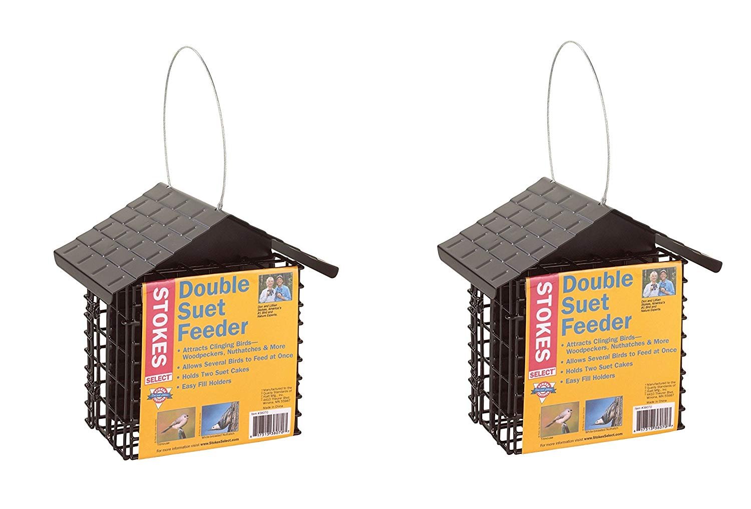 Amazoncom Stokes Select Double Suet Bird Feeder With Metal Roof
