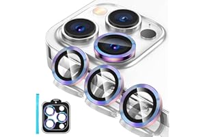 Tensea Camera Lens Protector Compatible for iPhone 17 Pro Max/17 Pro/15 Pro Max/15 Pro/16 Pro Max/16 Pro/14 Pro Max/14 Pro, Metal Tempered Glass Cover Camera Screen Protector Accessories,Case Friendly