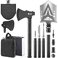 Sahara Sailor Survival Shovel with Axe, High Carbon Steel Tactical Shovel Camping Shovel Hatchet Combo - 4 Thicken Extension
