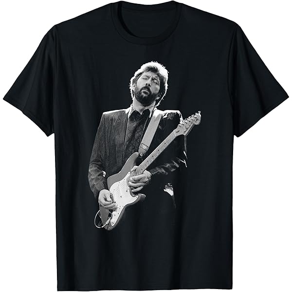 Eric Clapton Men's Vintage Live Photo T-Shirt Black Small