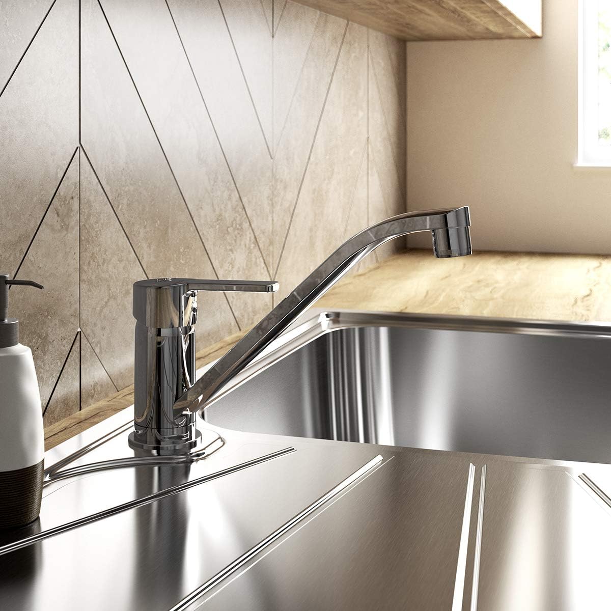 Ideal Standard Calista Single Lever Kitchen Sink Mixer, Chrome, Tall Spout - Image 3