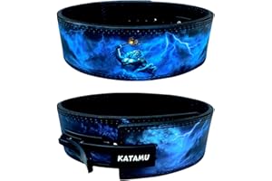 Katamu Premium Lever Weight Lifting Belt | Gym Belt | Powerlifting Belt | Leather Lifting Belts with Lever