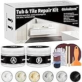 Tub and Fiberglass Shower Repair Kit (Color Match), 3.7oz Porcelain Repair Kit, Porcelain Sink and Acrylic Bathtub Repair Kit White for Cracks Chips Dents Holes Almond/Biscuit/Bone