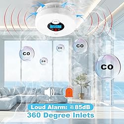 2 Pack Smoke Detector Carbon Monoxide Detector