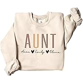 DILYPOD Personalized Grandma Sweatshirt, Custom Mom Shirt with Heart Kids Names, Christmas Mothers Day Birthday Gift for Mama