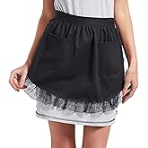 Nanxson Retro Lace Maid Costume Half Apron with Pocket Adjustable Kitchen Cooking Apron for Women and Girls CF3130