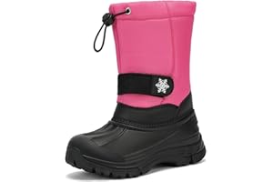 koppu Boys Girls Snow Boots Kids' Waterproof Snow Boots for Winter Slip Resistant Cold Weather Shoes