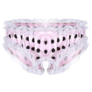 iiniim Herren Slips Tanga Sissy Briefs Männer Satin&Spitze Unterwäsche Panties Höschen M-XXL
