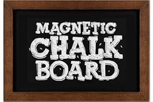 TORASO Chalkboard, Solid Wood Frame Magnetic Chalkboard Sign, Rustic Walnut Wood Framed Chalk Board for Wedding, Kitchen, Bar, Restaurant, Menu & Home Decor, Hanging Chalkboards, 8.5" x 12"(BN-2232)