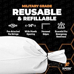 Xpose Safety Heavy Duty Sand Bags with Tie Strings