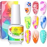 Born Pretty Nail Blooming Gel, 15ml Clear Clear U V Led Blossom Gel Polish for Spreading Effect Marble Natural Stone Watercol