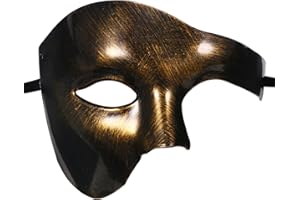 OIDEA Masquerade Mask for Men: Phantom Of The Opera Mask Plastic Costume Party Prom Ball Mardi Gras Venetian Half Face Mask