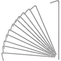 AAGUT Lot De 8 Piquets Galvanisés Pour Tente - Crochet En J De 30,5 C