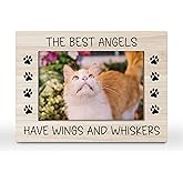 CGBHW Cat Memorial Picture Frame, Bereavement Sympathy Gifts for Loss of Cat, Pet Loss Gifts, Pet Memorial Photo Frame 4x6 Horizontal Photo for Tabletop Display