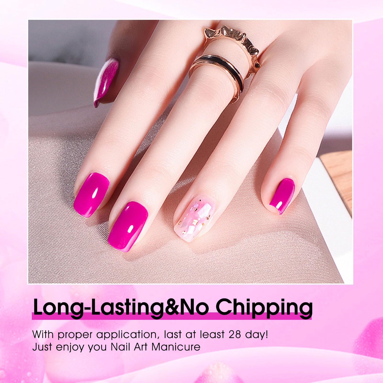 VENALISA Purple Gel Nail Polish, 12ml Purple Gel Polish Neon Dark Purple Color Soak Off UV LED Nail Gel Polish Nail Art Starter Manicure Salon DIY at Home, 0.43 OZ - Image 5