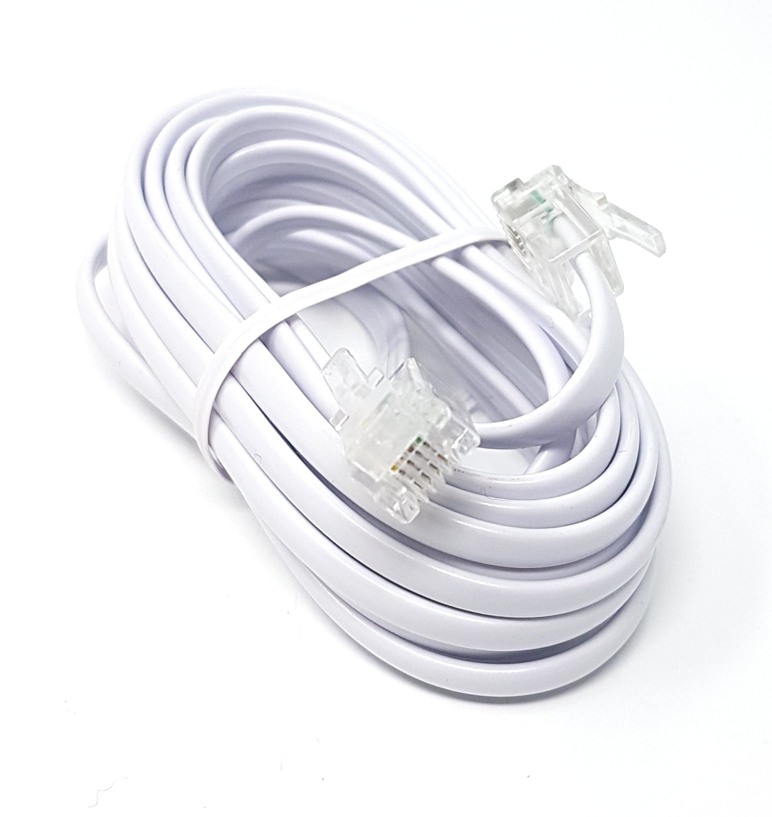 MainCore 3m Long White FLAT ADSL High Speed Broadband Modem Cable RJ11 to RJ11 (Available in 1m, 2m, 3m, 5m, 10m, 15m, 20m, 30m) (3m)
